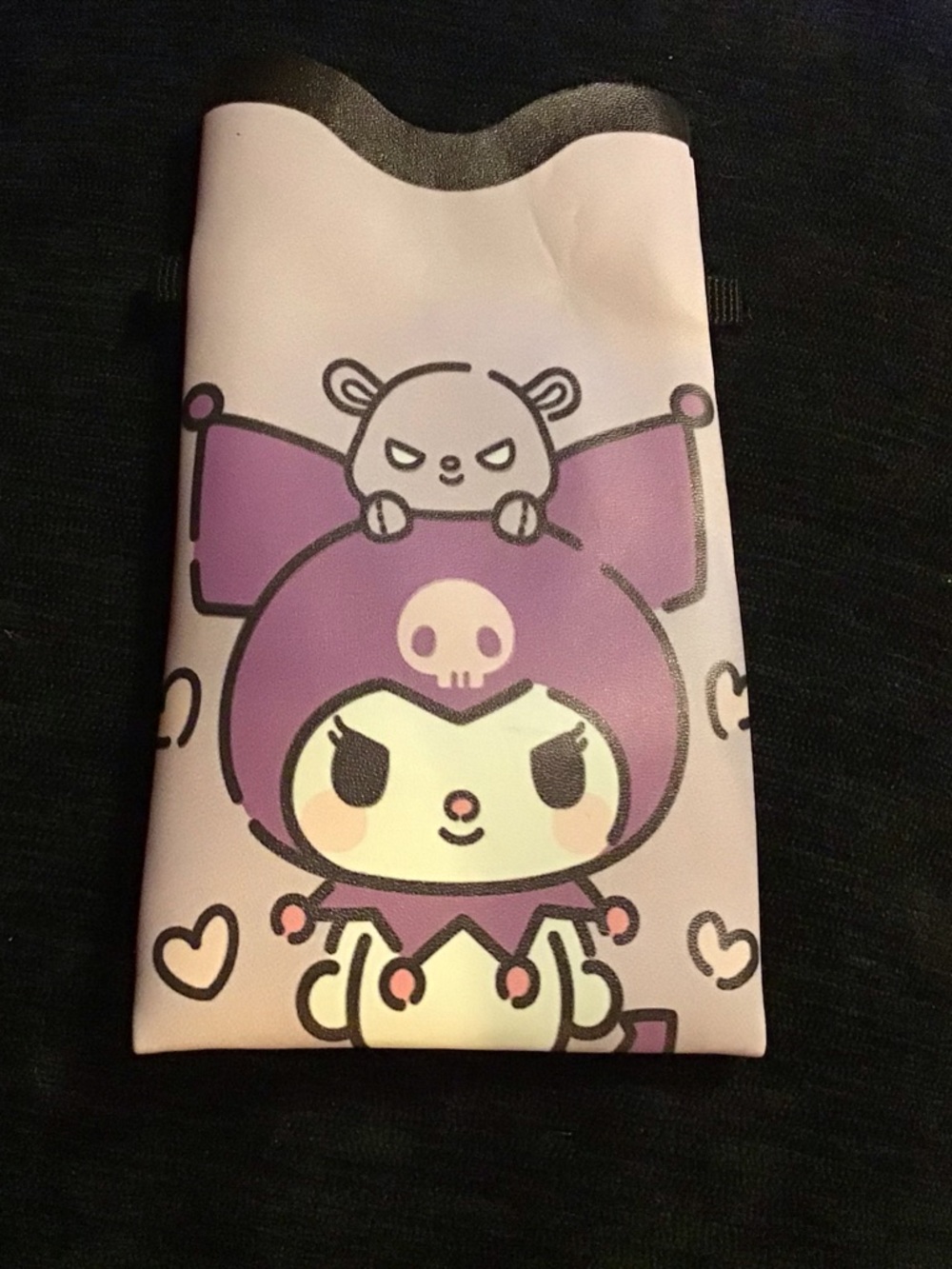 Kawaii Character Sunglasses Sleeve in Light Pink and Purple